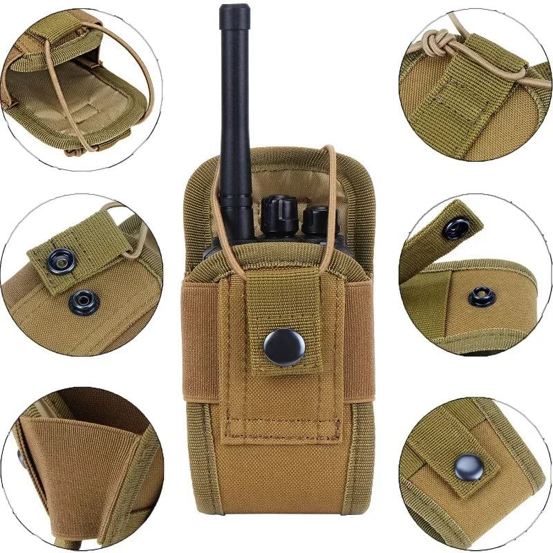 1000D Tactical MOLLE Walkie Talkie Holster Waist Pouch Tactical Radio Holster Qme