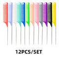 Pointy Tail Comb for Braiding, Wig Parting & Hair Styling Hair Styling Comb Qme 12PCS Multicolour