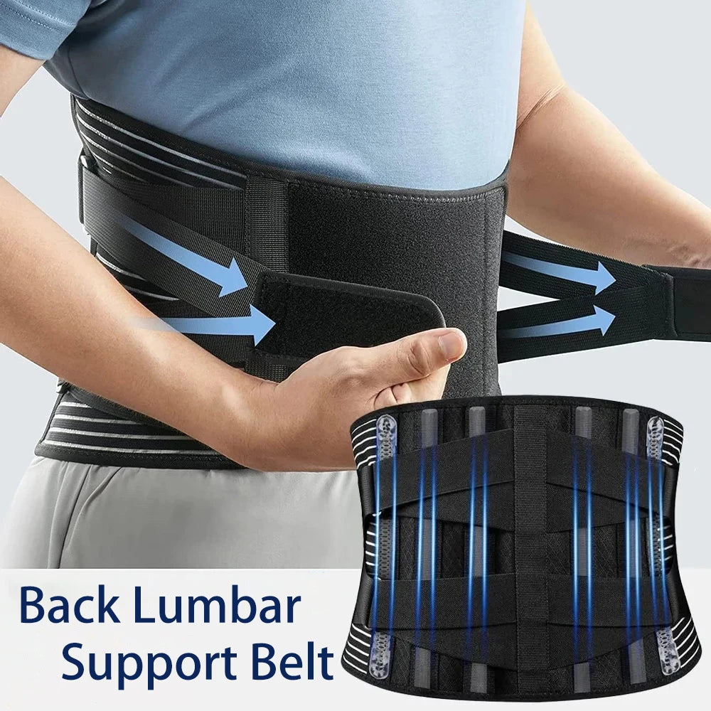 Adjustable Lumbar Support Belt – Double Pull Back Brace Lumbar Support Belt Qst