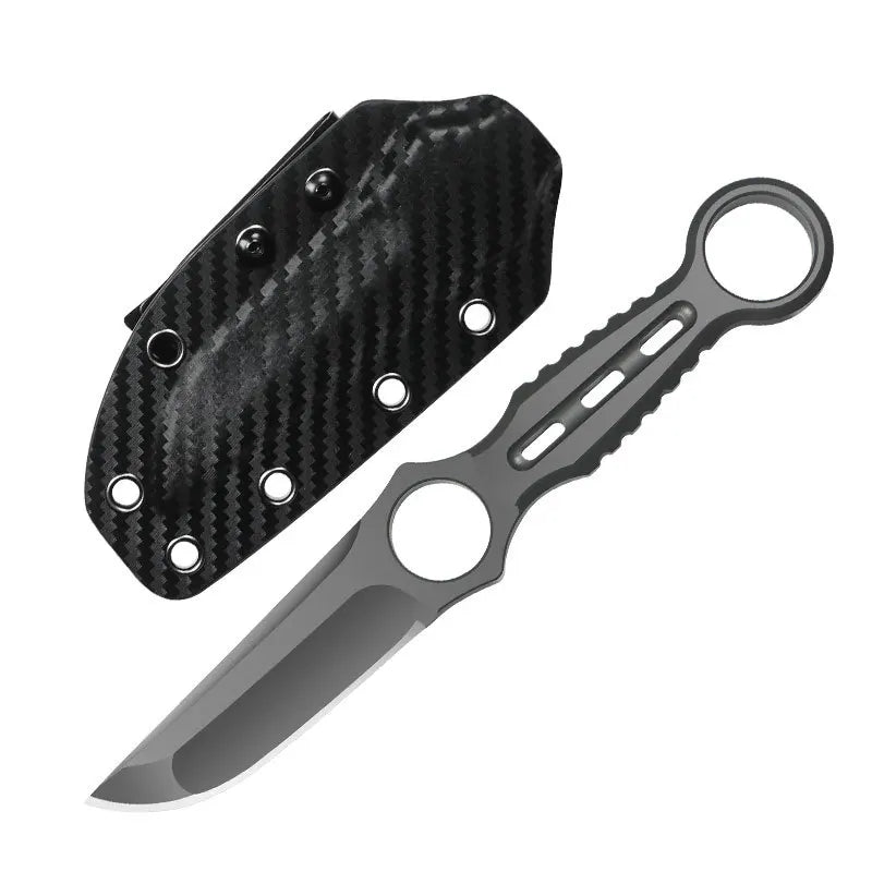 TRSKT AUS-10 Fixed Blade Knife 5mm Thick & Kydex Sheath EDC Fixed Blade Knife Qst