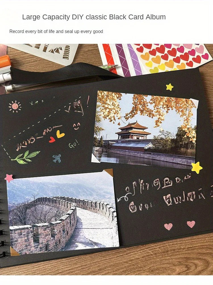 DIY Scrapbook Photo Album 40 Pages – Large Capacity Keepsake DIY Scrapbook Album Qme