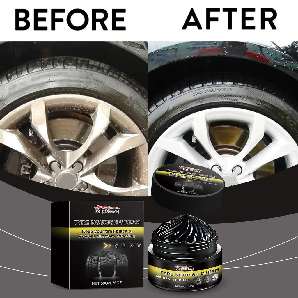 Car Tire & Wheel Retreading Wax – Polish & Long Protection Tire & Rim Wax Qst