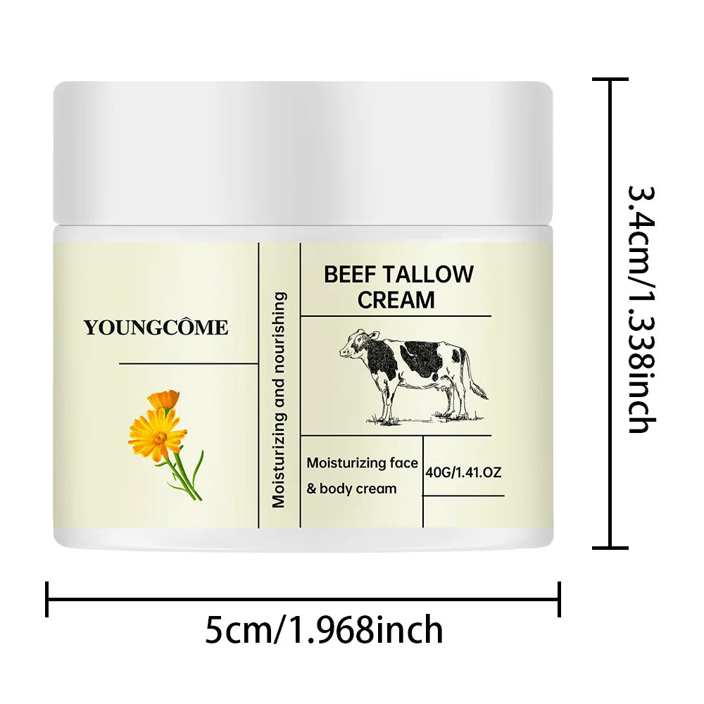YOUNGCOME Beef Tallow Face Cream – Brightening & Moisturizing Face Moisturizing Cream Qst 40g