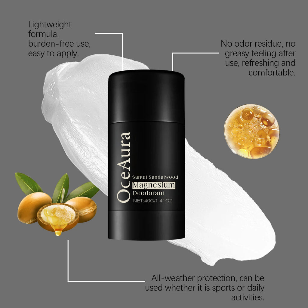 Santal Sandalwood Solid Deodorant Balm – Alcohol-Free Unisex Solid Deodorant Balm Qst