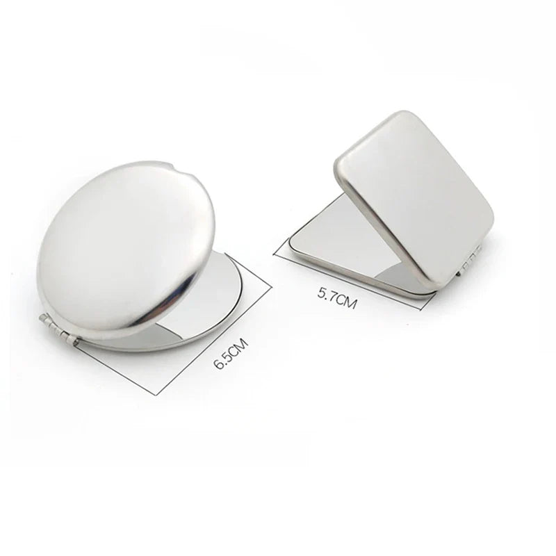 Portable Stainless Steel Folding Pocket Makeup Mirror Pocket Makeup Mirror Qme