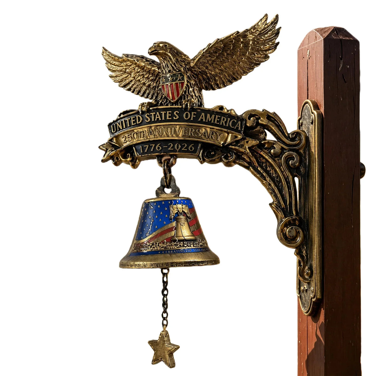 Eagle 250th Anniversary Commemorative Doorbell 1776–2026 Decorative Wall Bell Qme