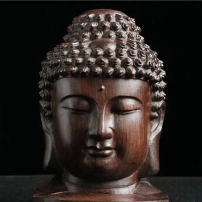 Wooden Buddha Statue – Sakyamuni Figurine Home Décor Ornament Decorative Figurine Qst