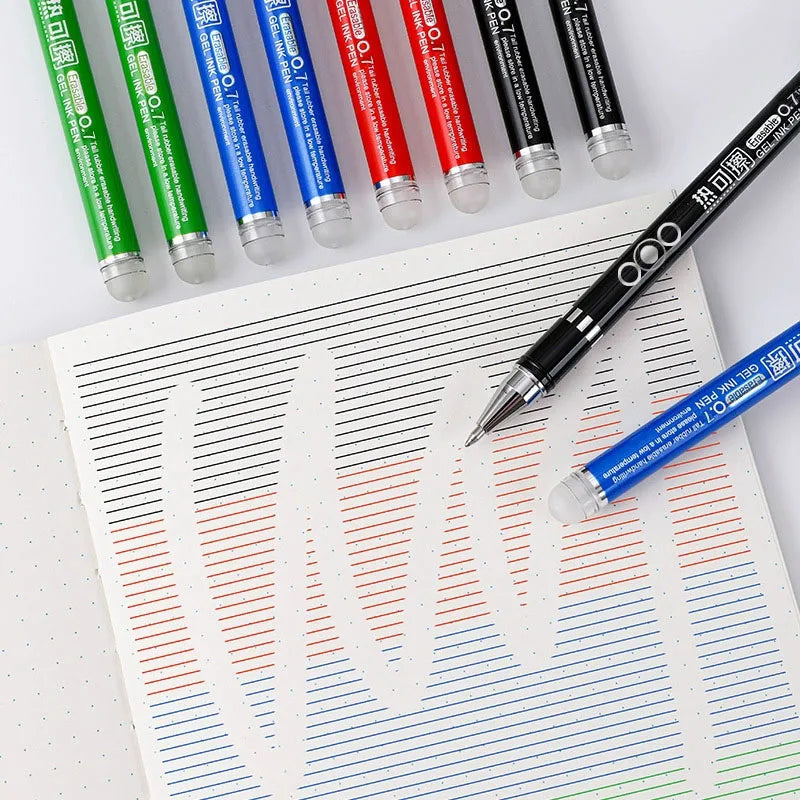 Heat Erasable Gel Pens 0.7mm Bullet Nib | 4-Color Set Erasable Gel Pens Qme