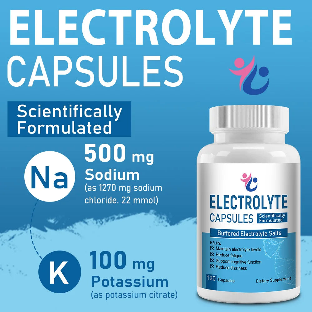 Fearathe Electrolyte Capsules – Sodium & Potassium | 30–120ct Electrolyte Supplement Qst