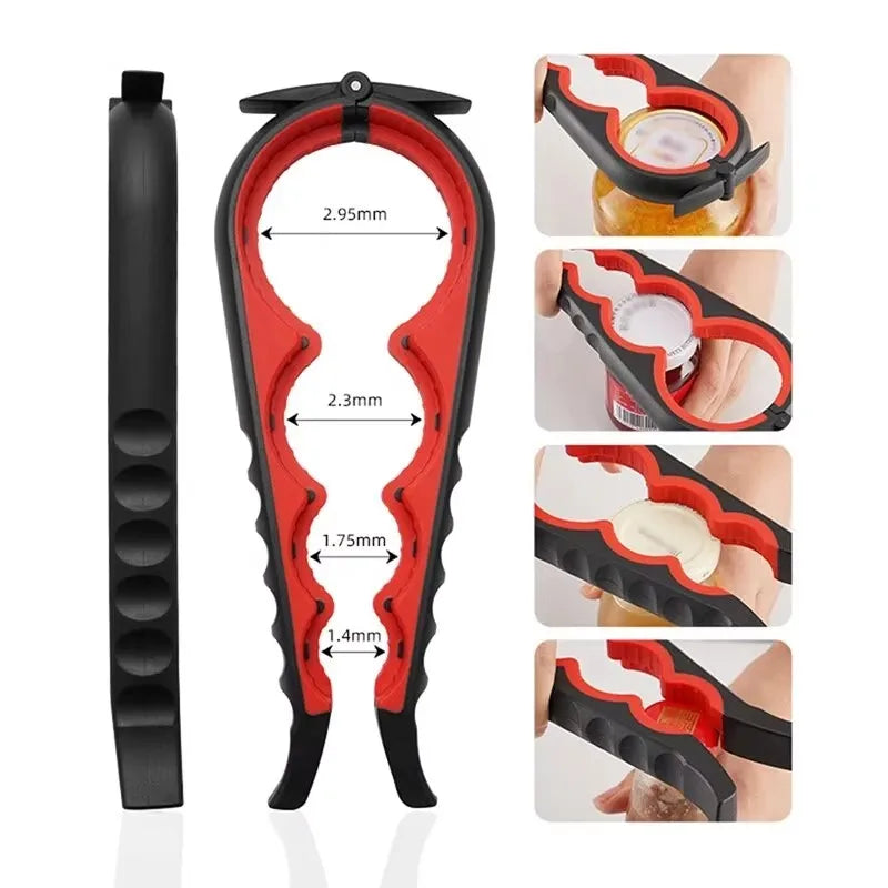4-in-1 Can & Bottle Opener with Anti-Slip Grip | Kitchen Tool Can & Bottle Opener Qme