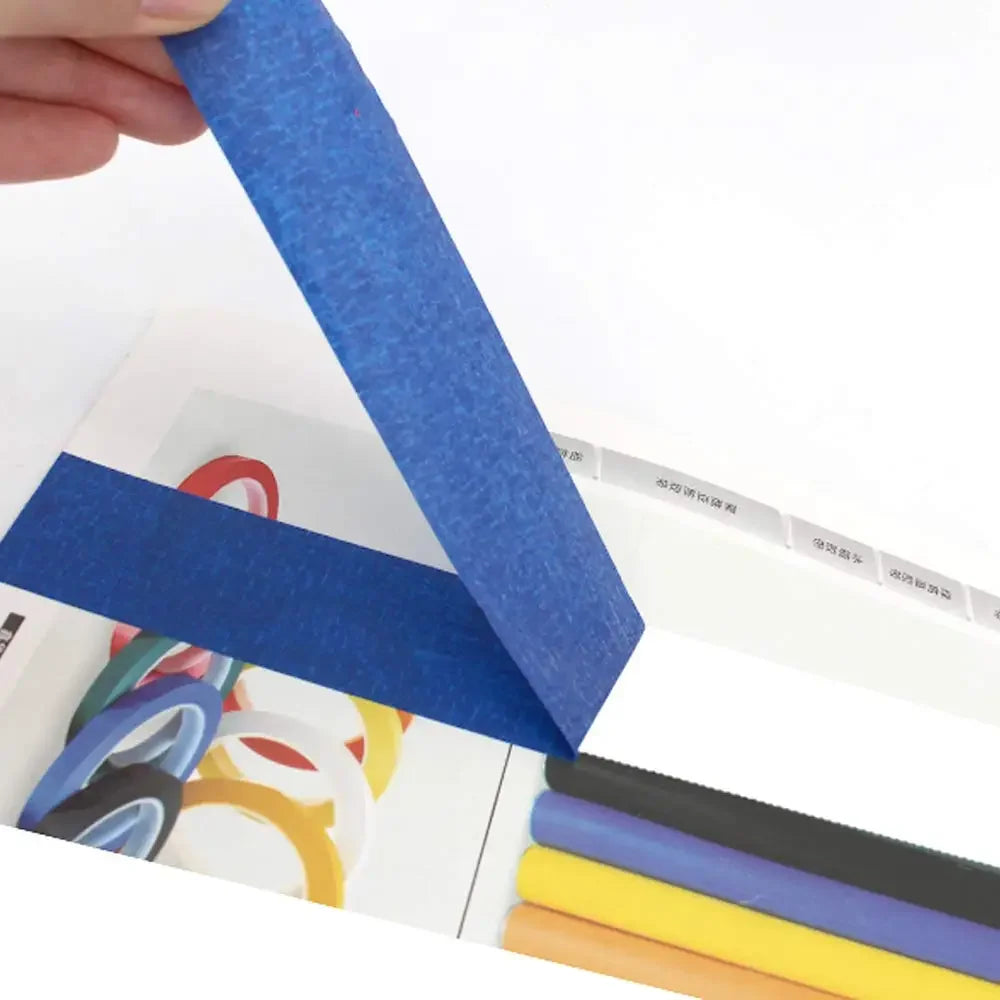 Colored Masking Tape 2.5cm x 15M – 12 Colors, Clean Removal Colored Masking Tape Qme