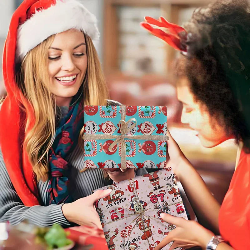 Funny Christmas Wrapping Paper for Kids – Santa Designs Christmas Gift Wrap Qme
