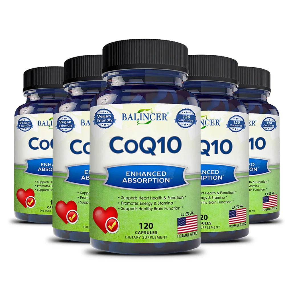 ZENVITALIZE CoQ10 400mg Capsules – High Absorption, 120ct CoQ10 Supplement Qst 120 count-5 bottle