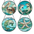 Stained Glass Acrylic Animal Ornaments Set of 4 | Tree & Door Decor Acrylic Ornament Set Qme China Mainland set 2