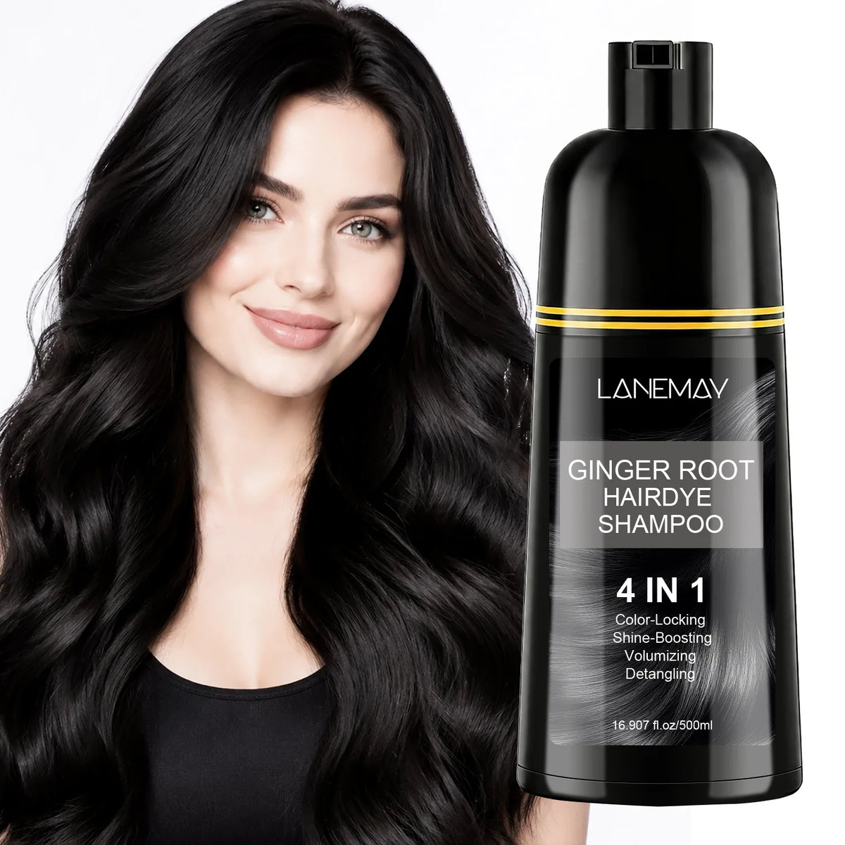 Ginger Root 4-in-1 Hair Dye Shampoo – Color & Nourish Hair Dye Shampoo Qst