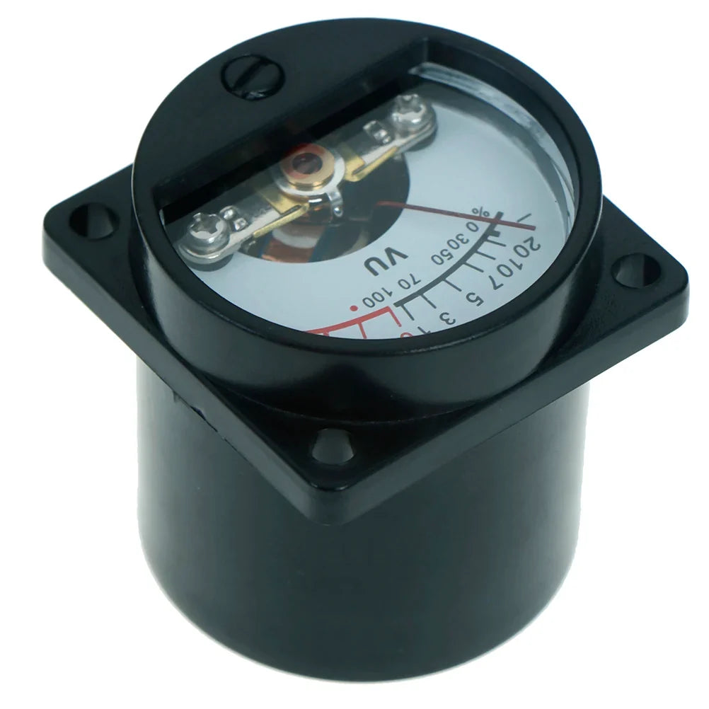 VU Panel Meter 35mm Backlit Audio Level Amp 6-12V Warm Bulb VU Panel Meter Qme