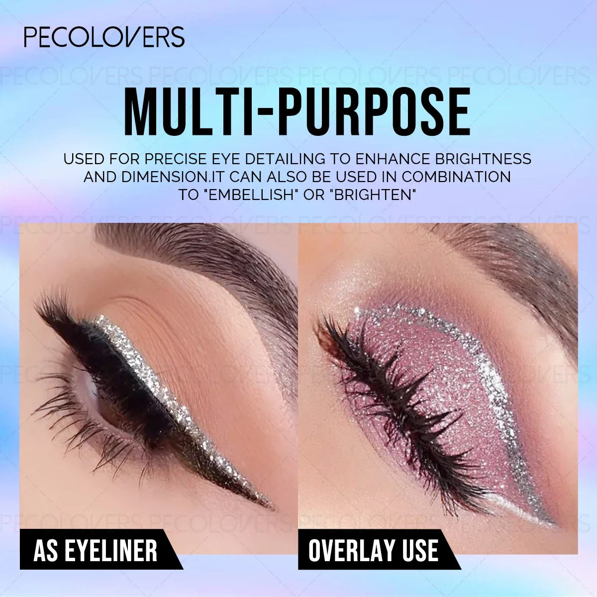 Highly Pigmented Liquid Eyeshadow Sparkle Eyeliner – 6 Colors Liquid Eyeshadow Qme