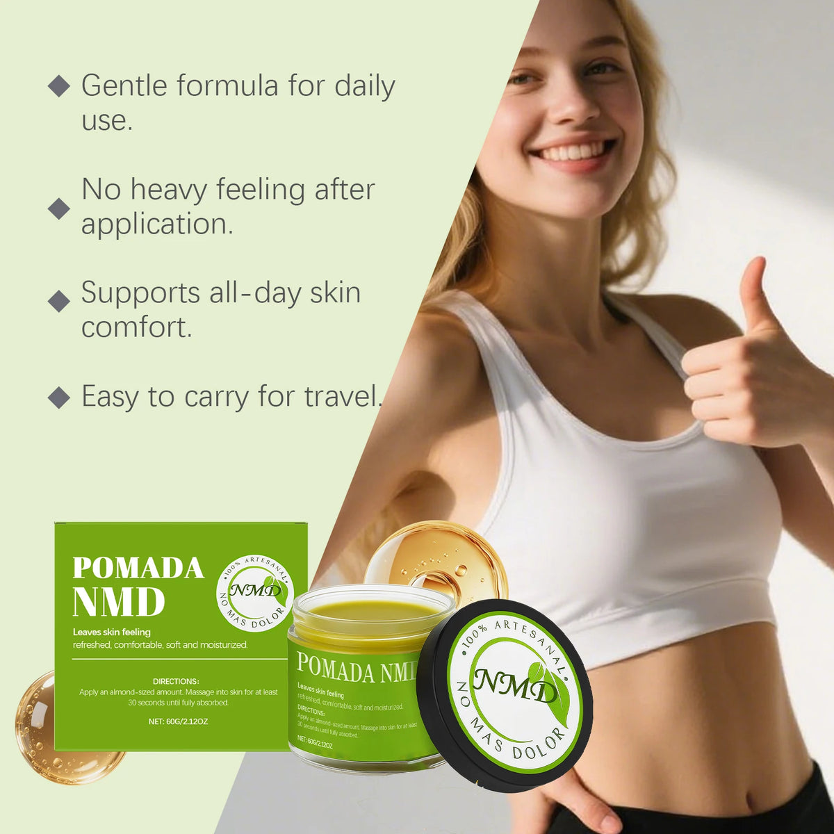 Cooling Body Care Cream Natural Plant Formula 60g Body Care Cream Qst