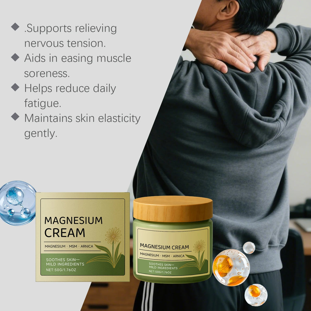 Magnesium Body Cream 50g – Moisturizing Massage Lotion Body Moisturizing Cream Qst