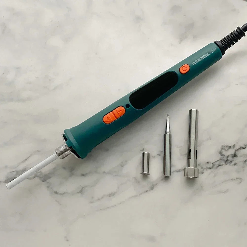 120W 150W Digital Soldering Iron – Dual Calibration, 200–600°C Digital Soldering Iron Qme