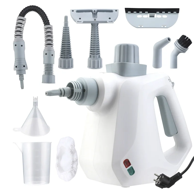 MiLESEEY B15C Handheld Steam Cleaner 9 Attachments EU Plug Handheld Steam Cleaner Qst As Shown