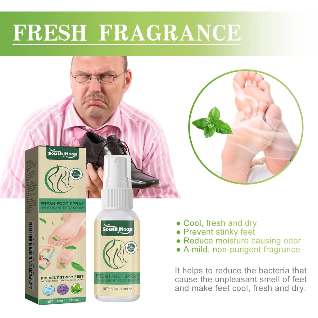 South Moon Lavender Foot Deodorizing Aromatherapy Spray 30ml Foot Deodorizing Spray Qst