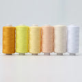 6-Roll Assorted Polyester Sewing Thread Set – Machine & DIY Sewing Thread Set Qme Light Series