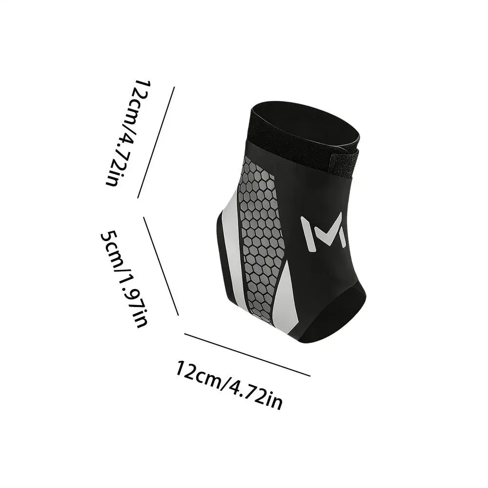 Breathable Ankle Sleeve Brace – Running, Hiking & Exercise Ankle Support Sleeve Qme Gray
