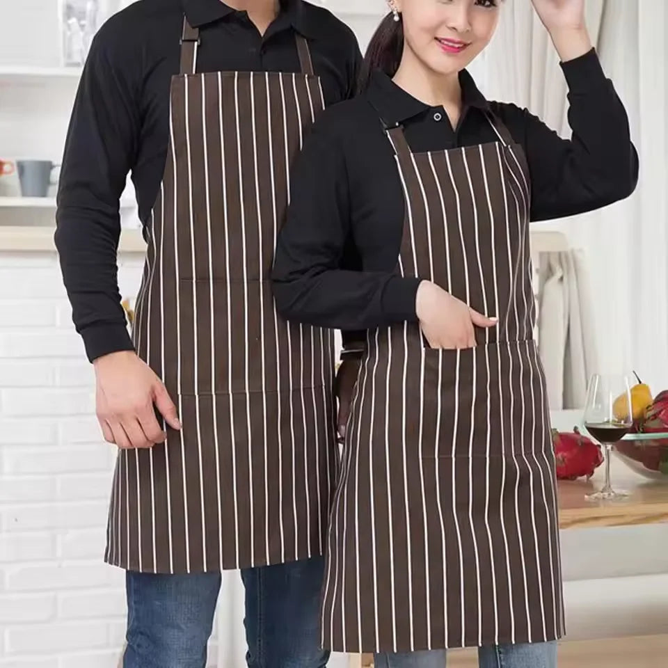 Striped Half Apron Adjustable – Chef, Waiter & Kitchen Kitchen Waist Apron Qst