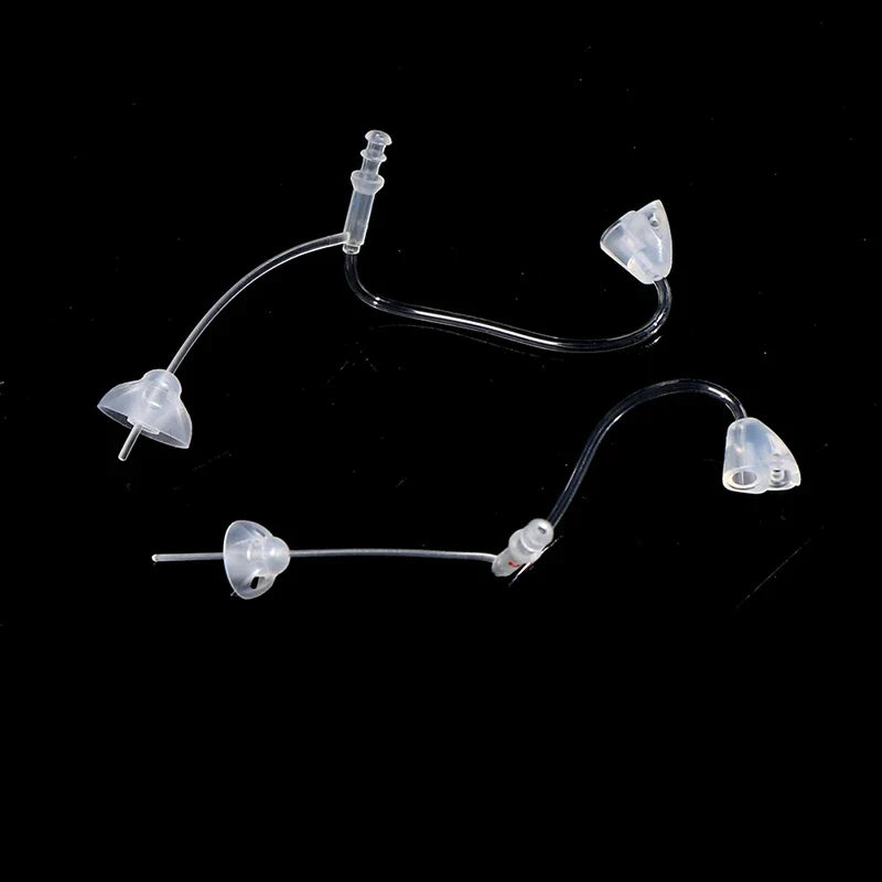 Hearing Aid Replacement Tube Left & Right Ear – 2Pcs Clear PVC Hearing Aid Accessory Qme
