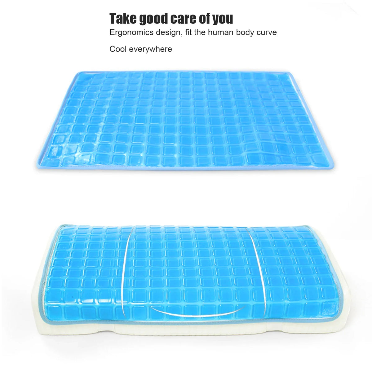 Gel Cooling Mat Cushion – Soft, Foldable & Reusable | 58x40cm Gel Cooling Cushion Qme Default Title