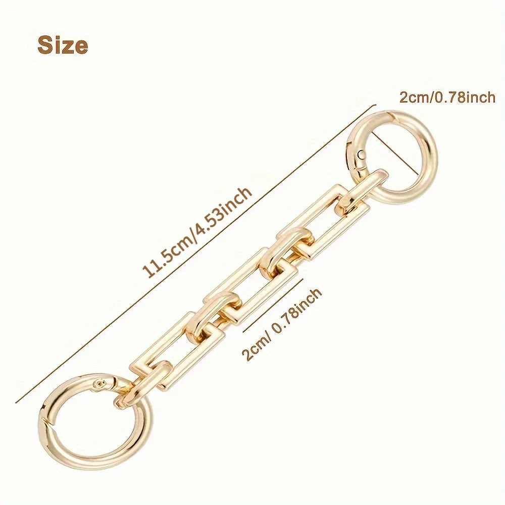 Replacement Chain Bag Strap Extender with Pendant – 2 Pack Bag Strap Extender Qme