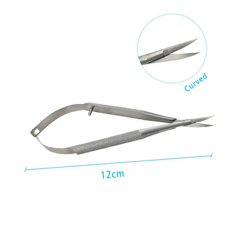 Castroviejo Micro Corneal Scissors – Stainless Steel Tool Micro Precision Scissors Qme