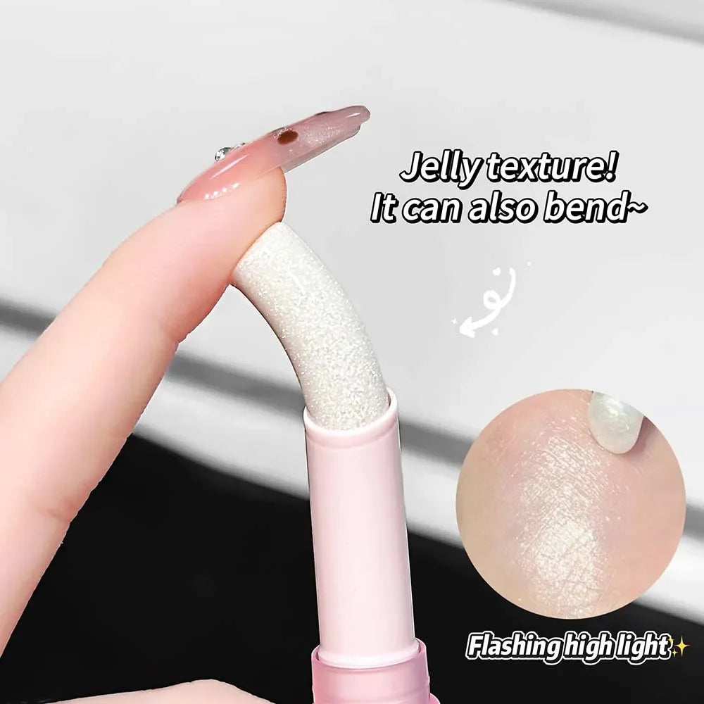 LUCKGO Jelly Eyeshadow Stick – Waterproof Shimmer Eye Shadow Pen Eyeshadow Stick Qme