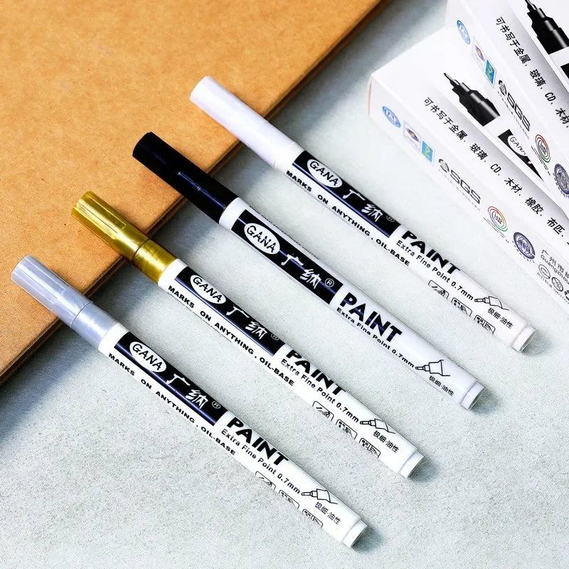 Permanent Paint Markers Fine Tip Waterproof – Rock, Wood & Canvas Paint Marker Pens Qme