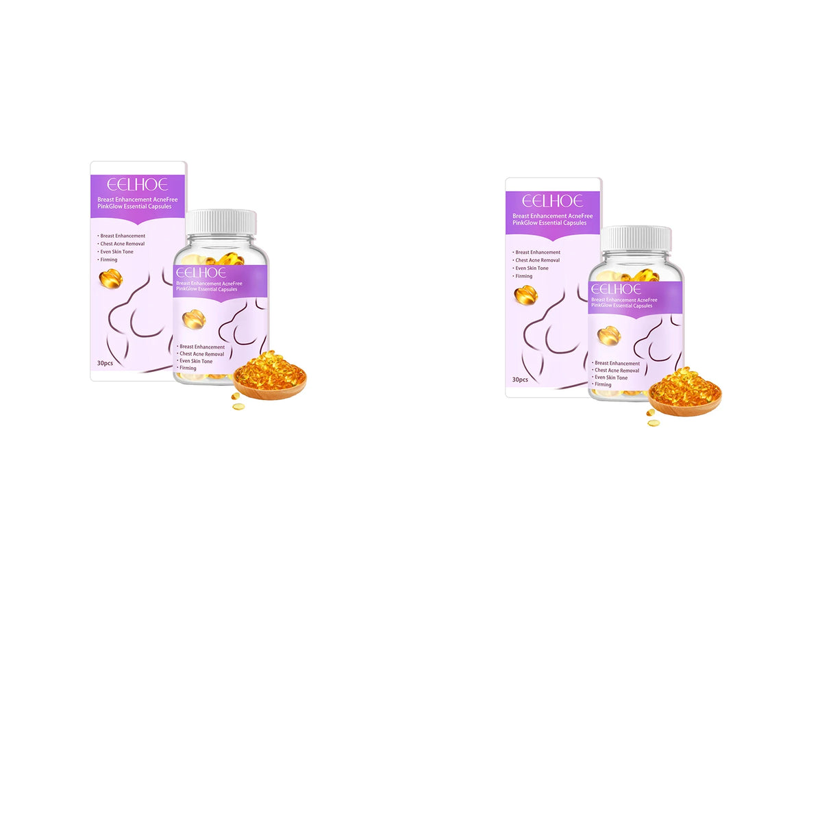 Eelhoe Vitamin E Firming Oil Capsules – Skin Lift & Toning Body Firming Oil Qst 60pcs boxed