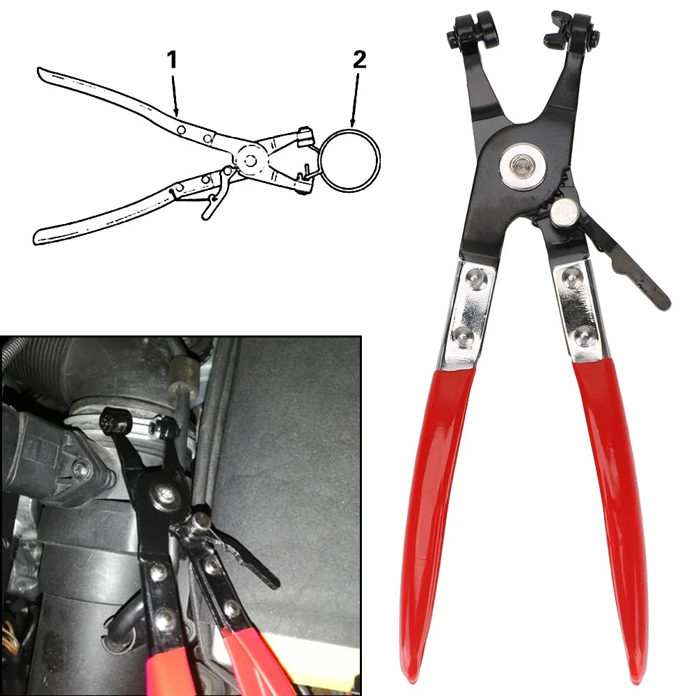 Hose Clamp Removal Pliers – Flat Band Ring & Tube Clamp Tool Hose Clamp Pliers Qme