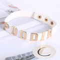 Leather Puddin Choker Cosplay Collar – Punk Necklace Cosplay Choker Collar Qme A CN