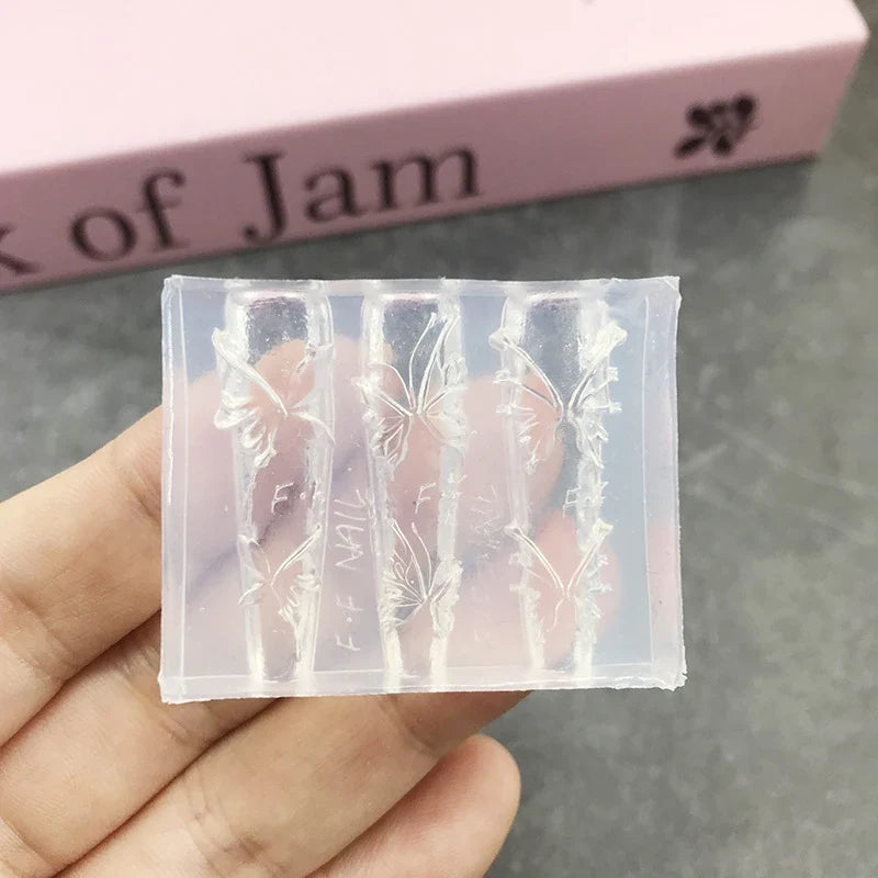 3D Silicone Lotus Leaf Nail Mold | DIY Nail Art Template Nail Art Mold Qme style 25