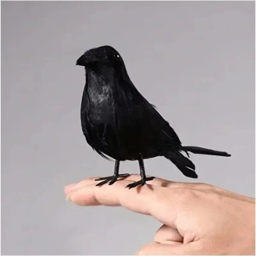 Halloween Black Crow Fake Bird Feather Decoration Prop Halloween Decoration Prop Qme