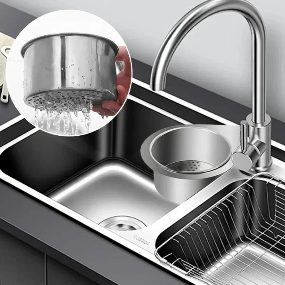Swan Stainless Steel Sink Strainer Hanging Drain Basket Sink Strainer Basket Qme