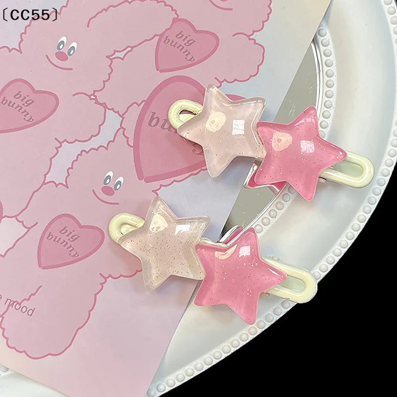 Y2K Star Hair Clips – Cute Pentagram Duck Beak Bang Clips Hair Clip Qst