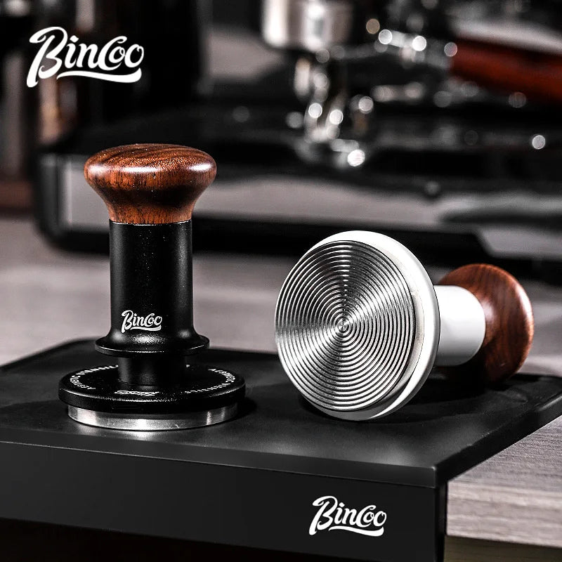 Bincoo Retro Auto-Rebound Espresso Tamper | Ripple Base 51-58mm Espresso Tamper Qst