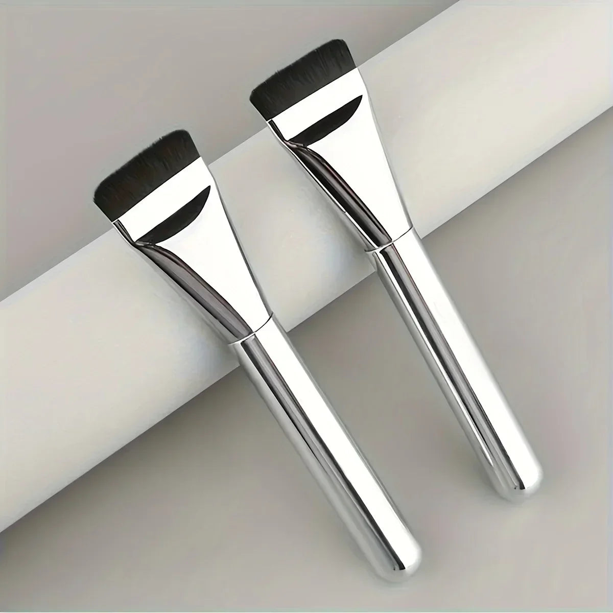 Flat Foundation Brush Set 5pcs – Korean Makeup Spatula Foundation Brush Set Qme
