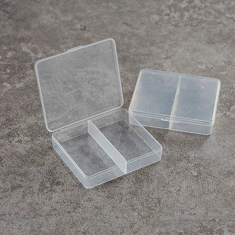 Clear Square Jewelry Bead Storage Box – Compact Plastic Organizer Bead Storage Box Qme