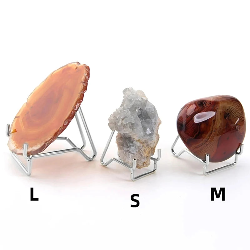Metal Mineral Display Stand for Crystals, Rocks & Agate Mineral Display Stand Qst