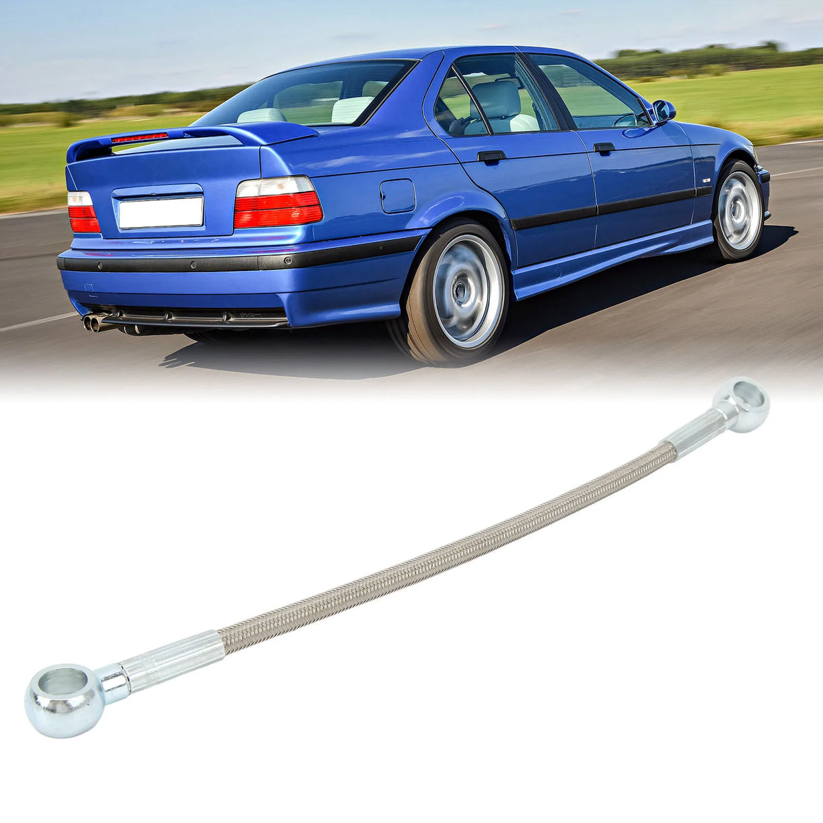 Turbocharger Oil Supply Line 11361705532 Stainless – E36 E46 E39 Turbocharger Oil Line Qme
