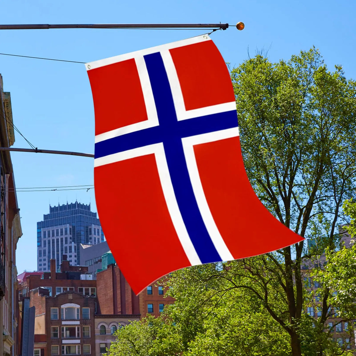35 Ft England & Norway Flag Banner – Party & Outdoor Decor Flag Pennant Banner Qme