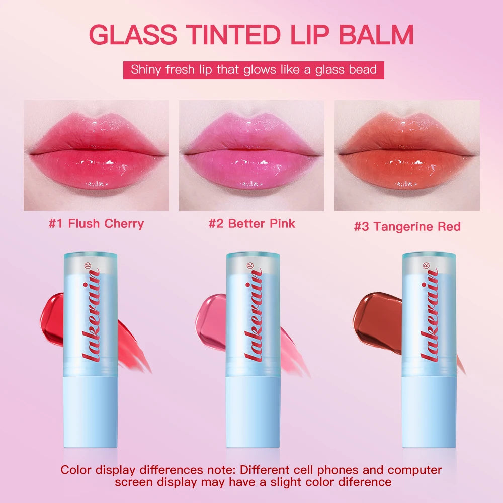 Glass Lip Balm 3 Shades – Moisturizing Long-Lasting Lip Gloss Lip Gloss Balm Qst