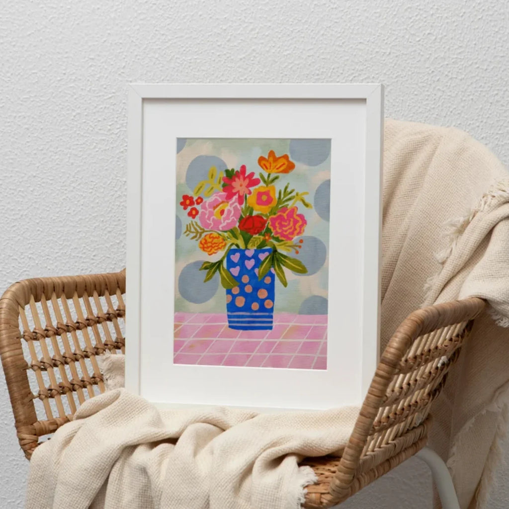 Whimsical Garden Bouquet Canvas Wall Art – Dreamy Floral Print Canvas Wall Art Qst